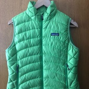 Patagonia green down vest